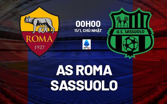 nhan dinh bong da du doan AS Roma vs Sassuolo vdqg italia serie a hom nay