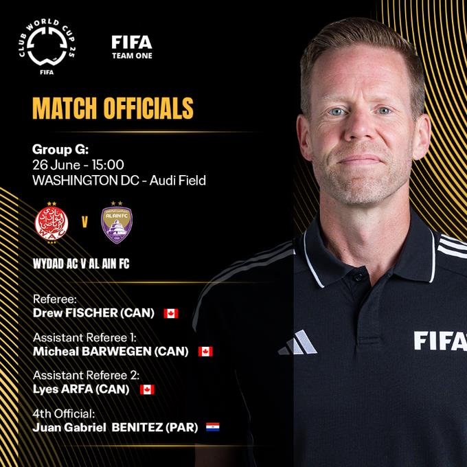 Việc sắp xếp trọng tài cho ngày cuối cùng của vòng bảng Club World Cup đã được công bố. Ma Ning sẽ là trọng tài thứ tư cho Real Madrid. Việc sắp xếp trọng tài cho ngày cuối cùng của vòng bảng Club World Cup đã được công bố. Ma Ning sẽ là trọng tài thứ tư cho Real Madrid.